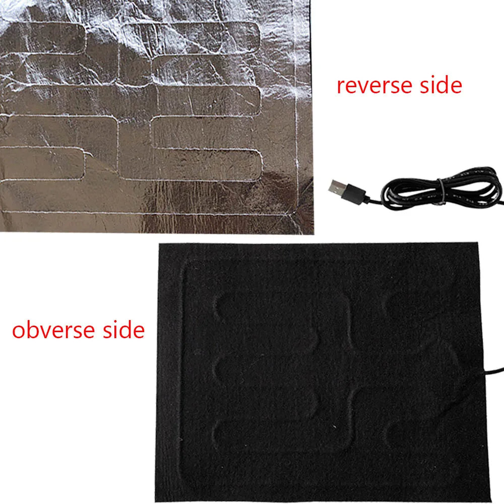 USB Heating Pad Folding Heated Sheet Car Seat Heating Cushion Seat
