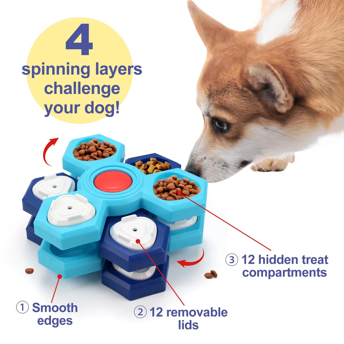 New educational pet toys Multi-layer rotating Turntable Slow food