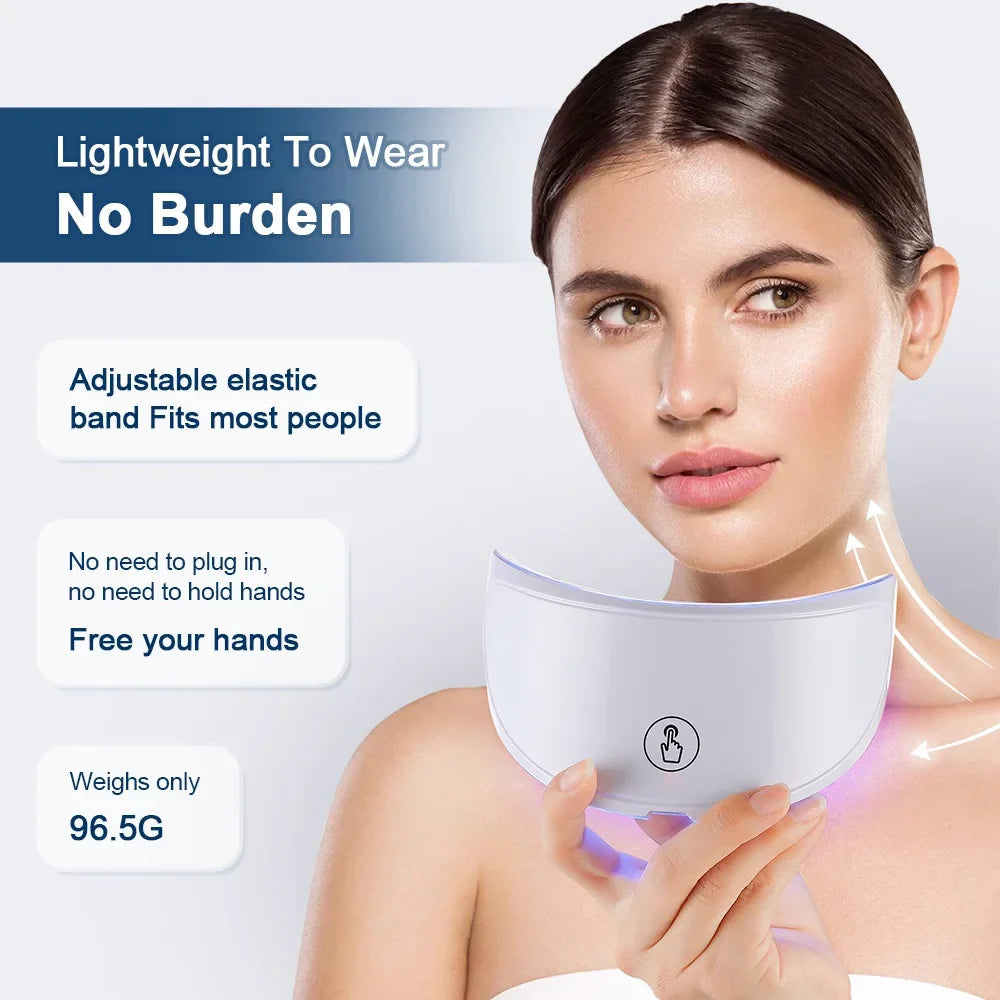 7 Colors LED Facial Mask with Neck Red Light Therapy Mask – Skin Tightening, Lifting & Anti-Aging Stone's Store