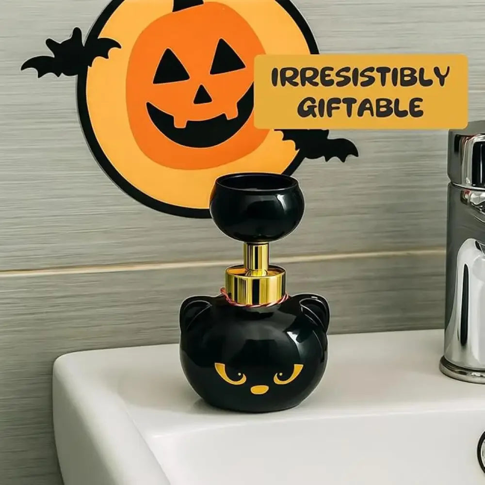 Cute Cat Paw Foam Soap Dispenser, 2026 Black Kitty Foaming Pump Bottle Creates Paw-Shaped Foam, Spooky Cute Hand Soap Pump