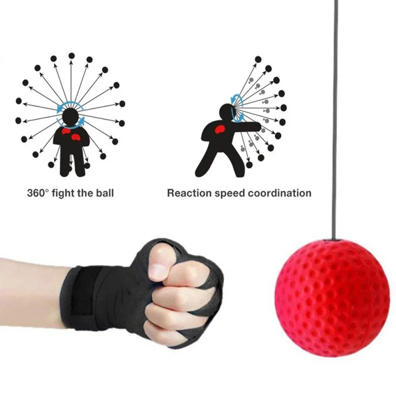 Boxing Speed Ball Head-mounted PU Punch ball MMA Sanda Training Hand