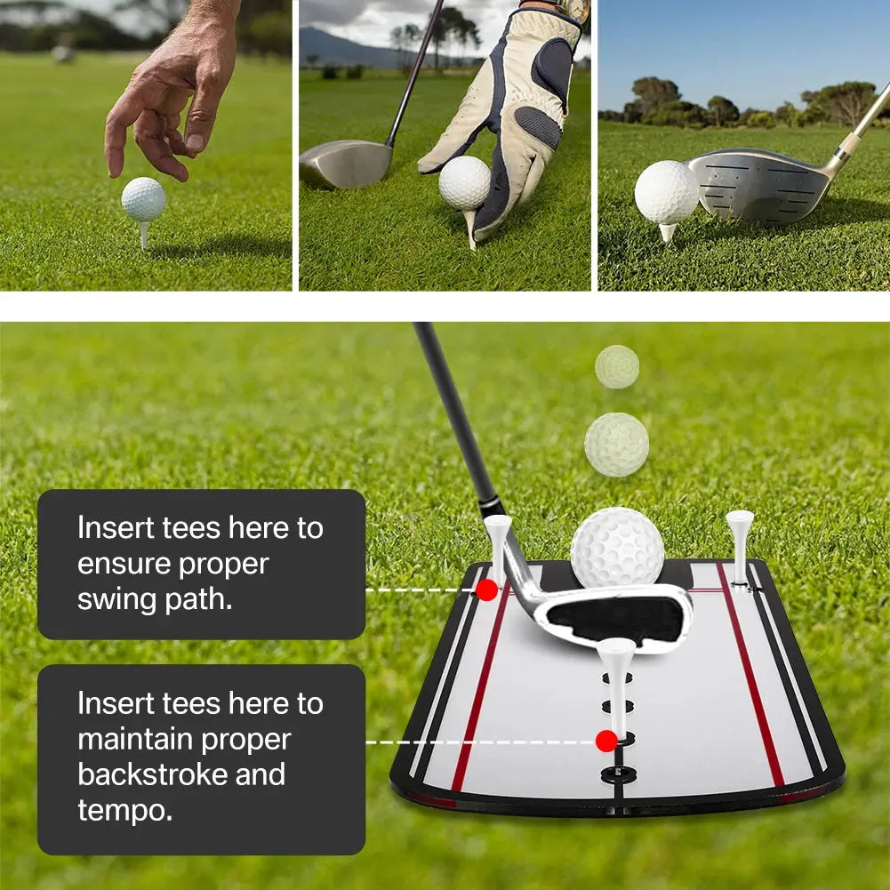 Golf Putting Practice Mirror Putting Mirror Alignment Training Aid Golf Practice Putter Mirror Eye Line Yeahmart Bigwholesale Store