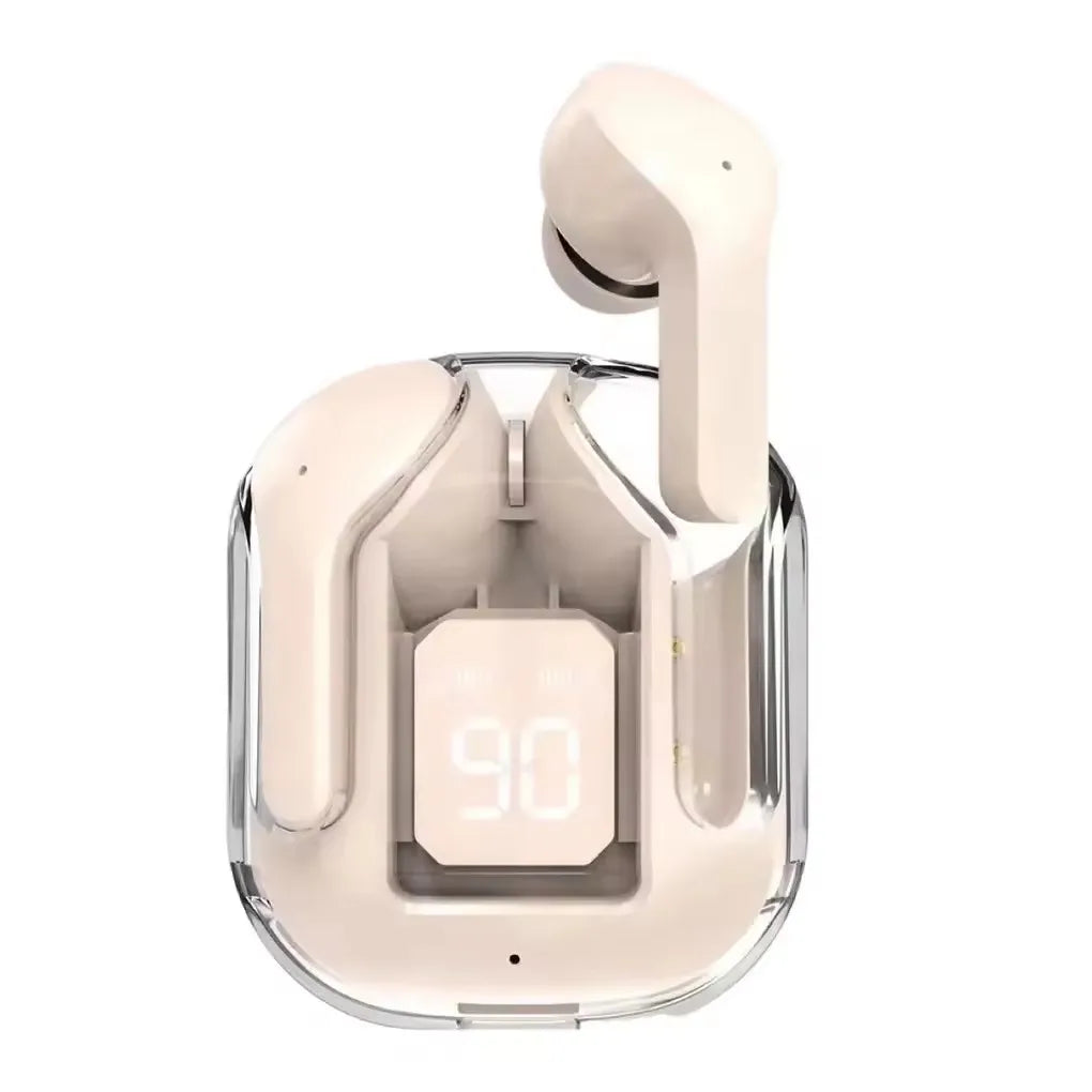 TWS Wireless Bluetooth Earphone Noise Canceling HiFi Stereo Sport Headphones with Digital Display Transparent Charging Case Lauzudan Global Store