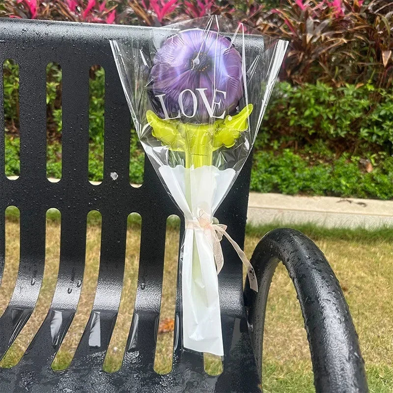Large Wide Neck Transparent Bobo Balloon Flower Bouquet Doll Snack