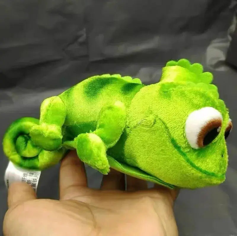 Stock Cartoon Chameleon Plush Toys Soft Stuffed Animals Plushie Toys Pascal Rapunzel Shoulder Decor Fun Toy Girl Kid Xmas Gifts Almond Toy Store