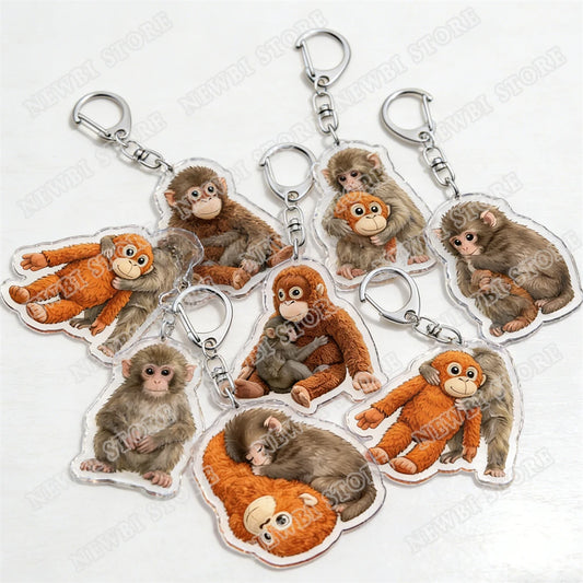 Llavero 3D HugMonkey™ 🐒💖 — Encantador Compañero con Clip