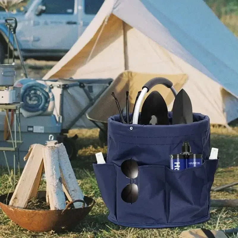 Outdoor Collapsible Large Capacity Picnic Basket Fabric Oxford Travel