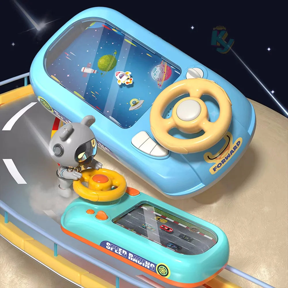 Racing Car Electronic Adventure Game Steering Wheel Driving Toy