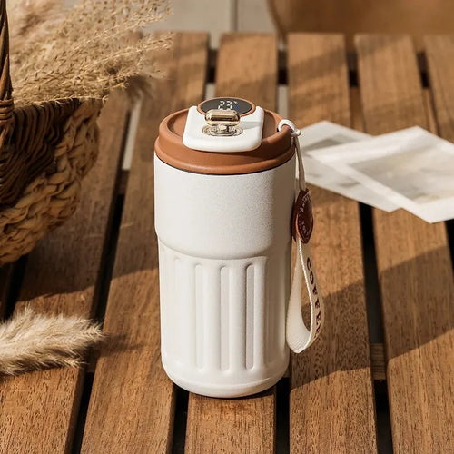 Display temperature coffee cup stainless steel insulation cup high