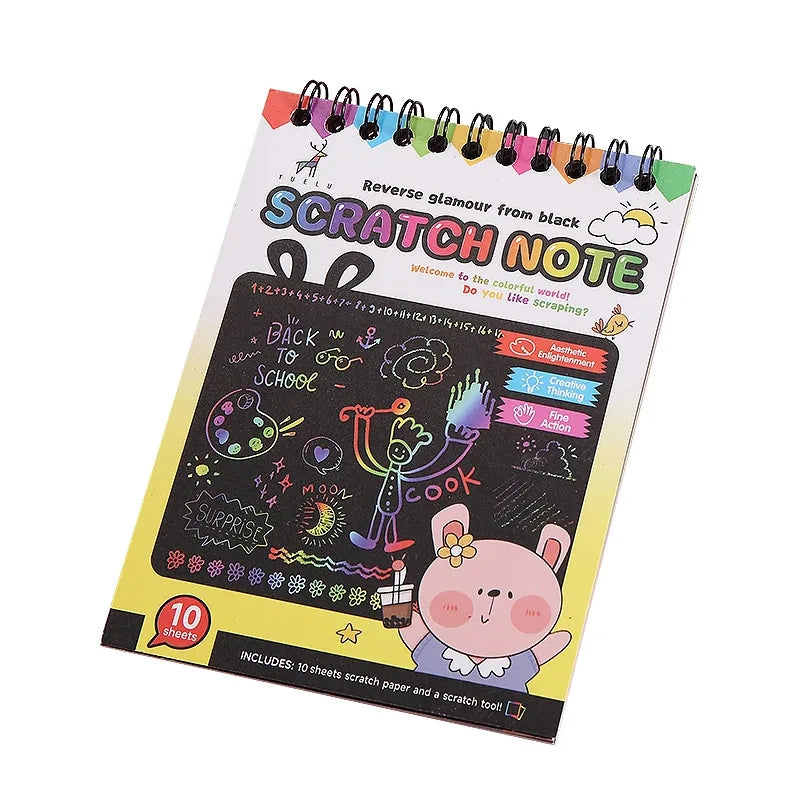 Montessori Scratch Painting Note Scratch Art Paper DIY Children Magic