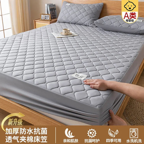 Padded Waterproof Mattress Dust Proof Protective Cover Washable