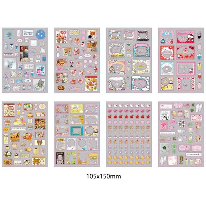6pcs/10pcs Set Y2K Random Cute Glitter Laser Sticker for Phone Camera Luggage Journal Sticker Kawaii Decoration Sticker Gift