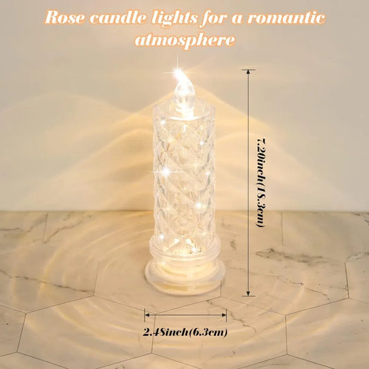Crystal Rose LED Candles: Safe, Sparkling Romance Without Flames ✨