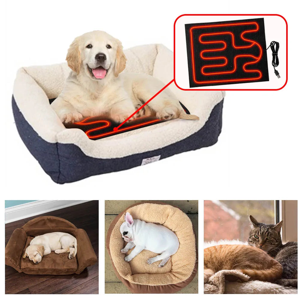 USB Heating Pad Folding Heated Sheet Car Seat Heating Cushion Seat