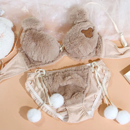 Japanese Girls Cute Lingerie For Women Cartoon Bear Students Plush
