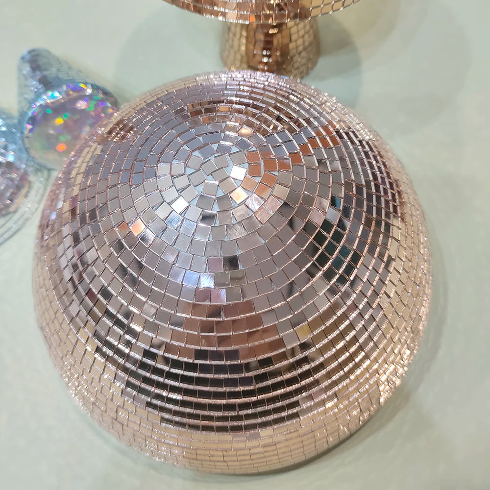 Retro Reflective Mushroom Shape Disco Mirror Ball DJ Light Modern Home