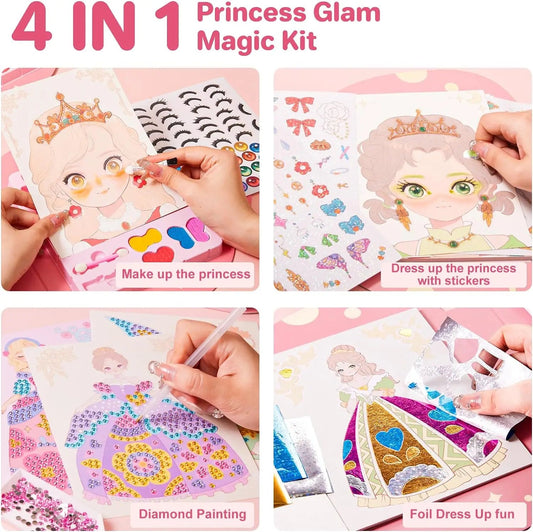 Sparkle & Dream: Princess 3-in-1 Dress-Up Set for Magical Makeovers MuHuan Home Store