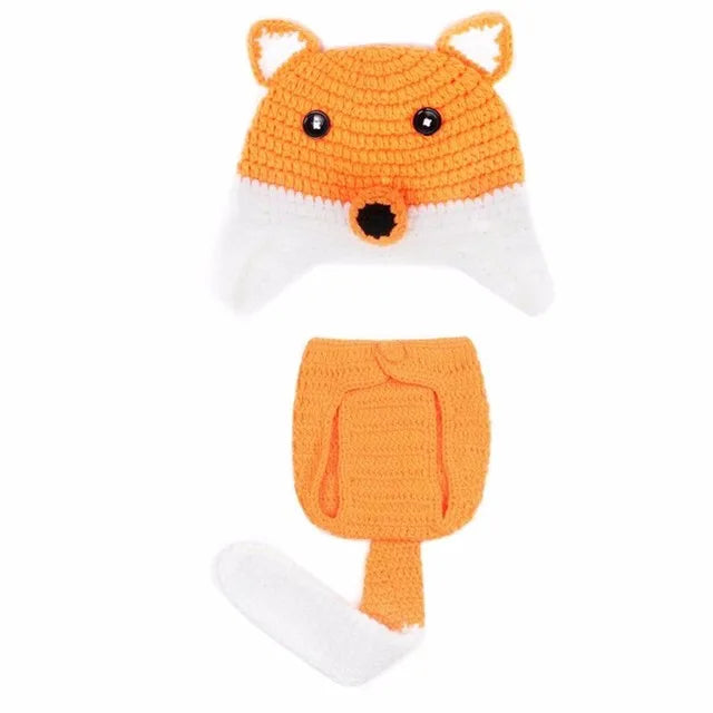Animal Style Newborn Baby Crochet Halloween Costumes Photography Props Handmade Knit Mickey Outfit Sleepy Owl Frog Baby Gift South Bay Evans General Store
