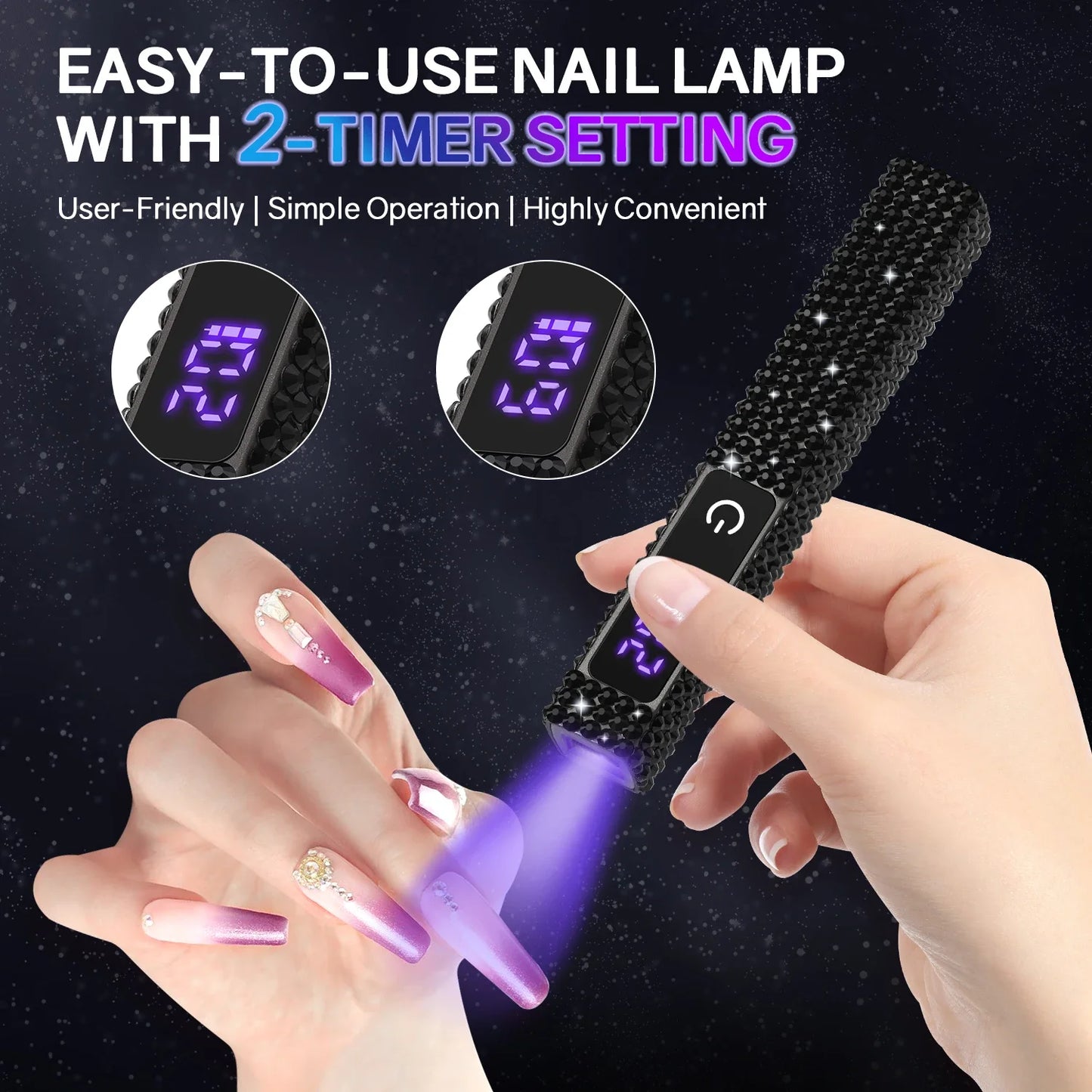 UV LED Nail Lamp Dryer Machine Portable USB Rechargeable Nail Dryer