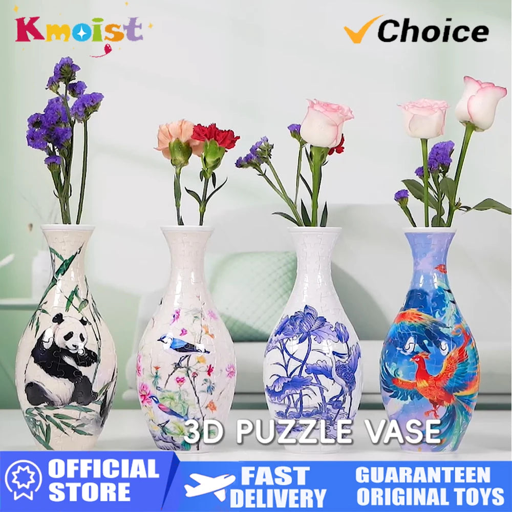 Creative Bloom: Build Your Own 3D Puzzle Vase