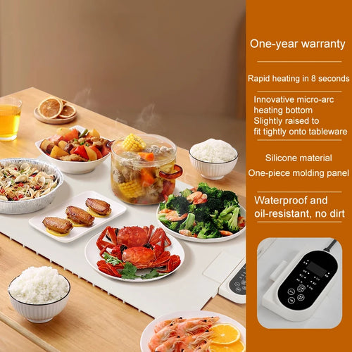 Electric Warming Tray Food Warmer Mat Foldable Warming Pad for Food
