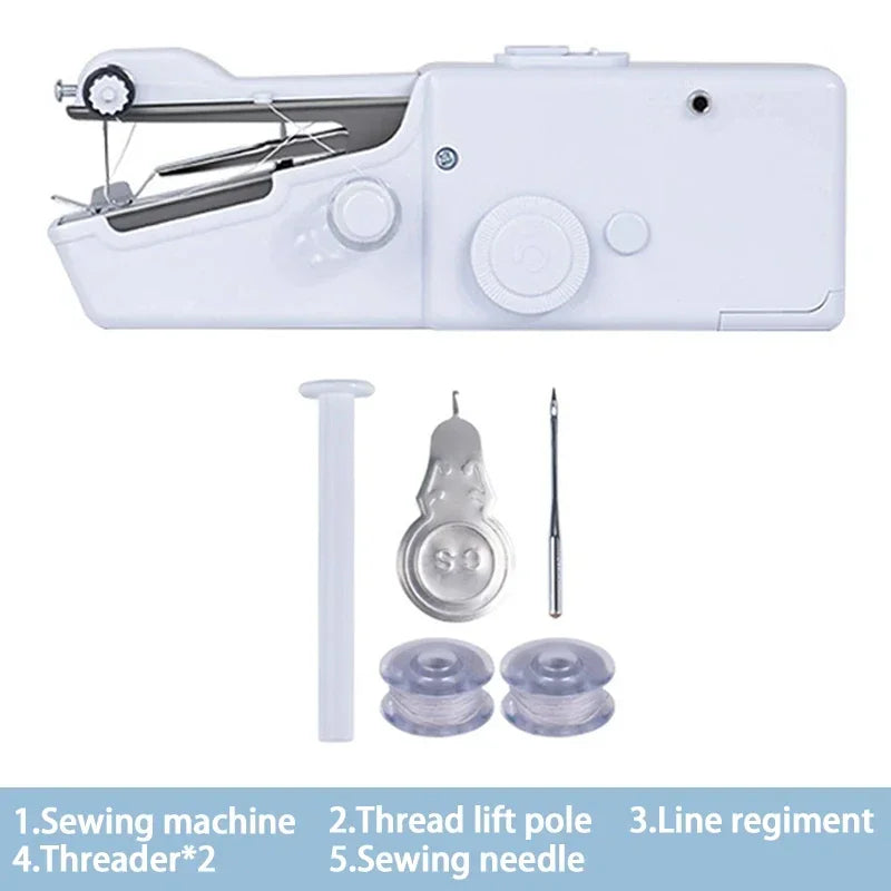 Portable Sewing Machine Manual Domestic Sewing Machine Presser Foot Handheld Rope-free Electric Quick Build DIY Apparel Supplies