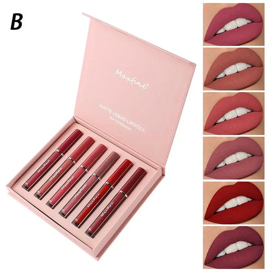 6 Pcs Matte Liquid Lipsticks DENESY Cosmetics Store