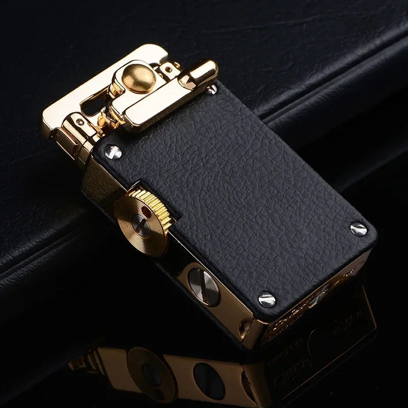 CHIEF New Metal Rocker Kerosene Lighter Creative Rocker Ignition Fashion Leather Lighter High-end Men's Gift