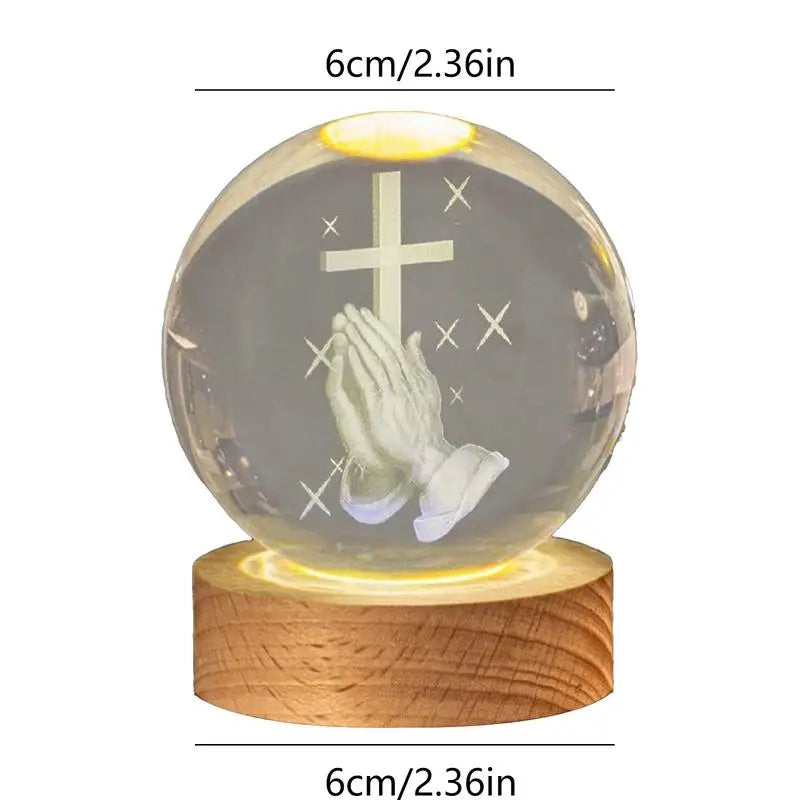 Illuminate Your Faith: Holy Globes 3D Christian Lamp Happy Home Quality Life Store