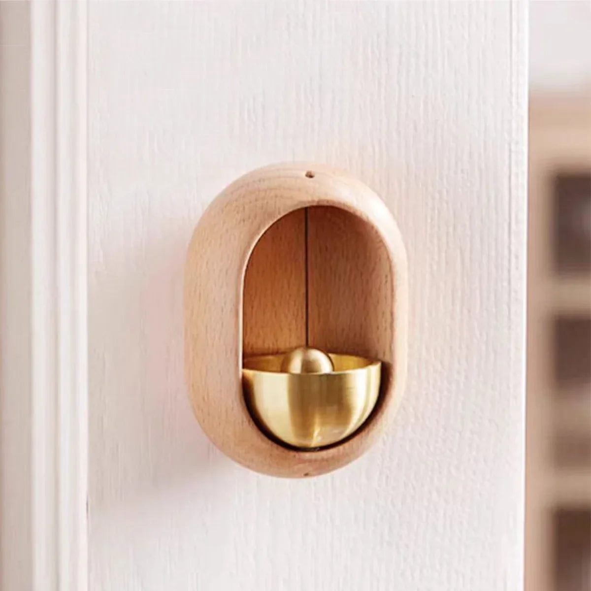 Wooden Wind Chimes Wireless Doorbell Entrance Door Bell Decorative Wind Bell for Home Opening Hanging Decorations