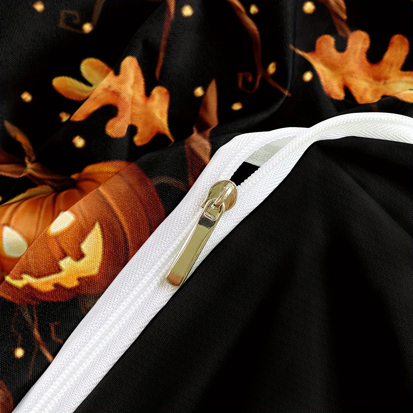 3D Halloween Print Duvet Cover Set Vines Surround The Pumpkin Lantern Patterned Bedding Set(size 135x200 Only 1 Pillowcase)