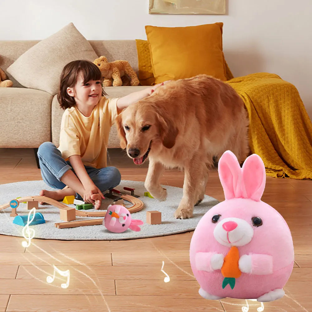 Cartoon Pig Active Moving Pet Plush Toy USB Rechargeable Interactive