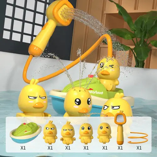 Cute Duck Electric Water Spray Bathroom Bathing Toys Baby Bath Toys