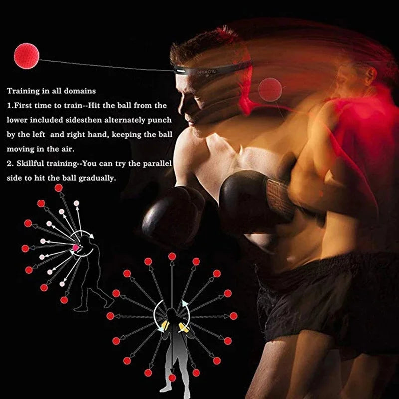 Boxing Speed Ball Head-mounted PU Punch ball MMA Sanda Training Hand