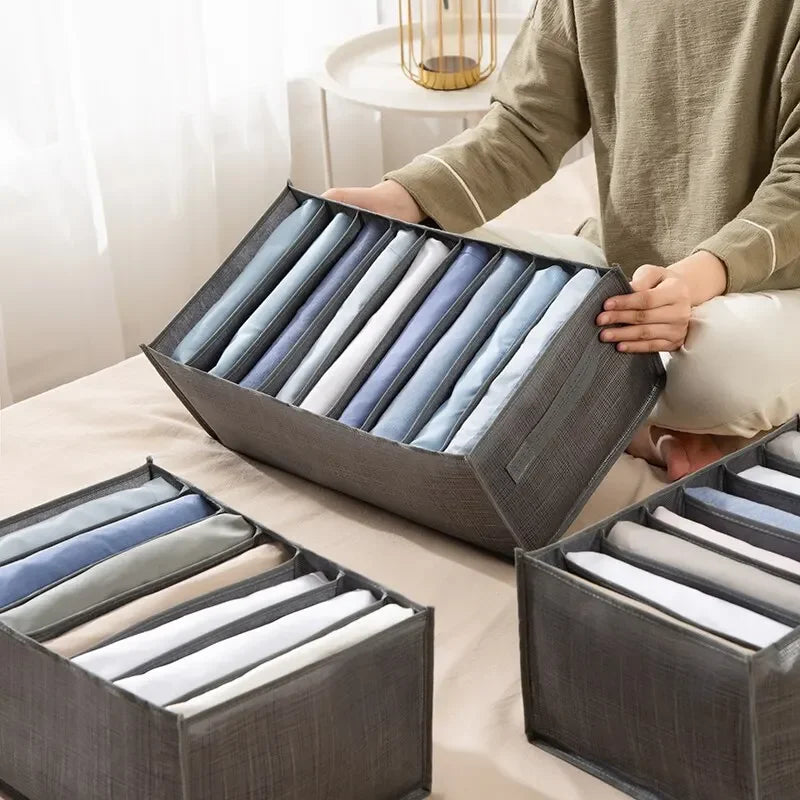 Closets Clothes Organizer Pants Jeans Storage Box Cabinet Organizer