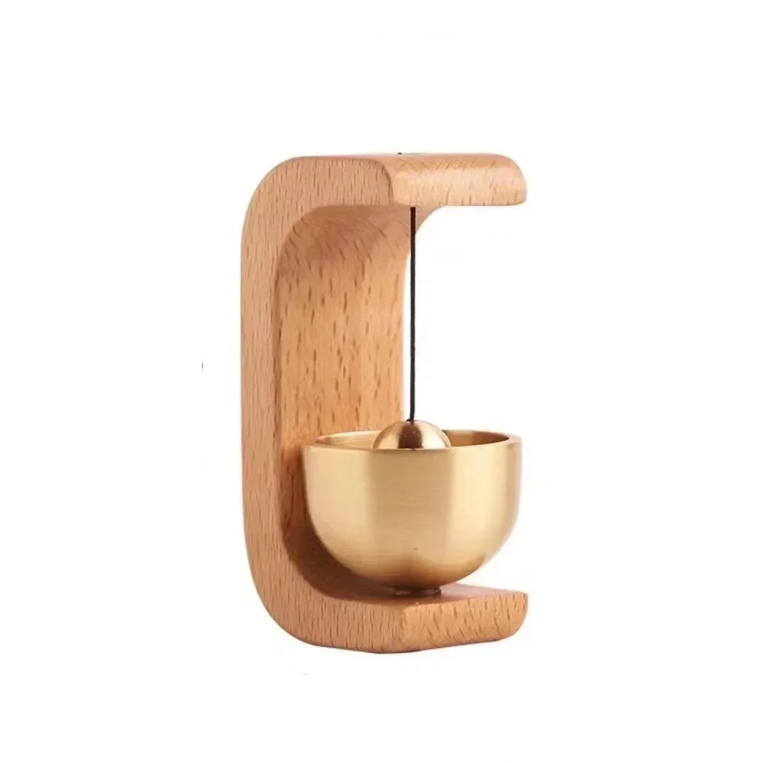 Wooden Wind Chimes Wireless Doorbell Entrance Door Bell Decorative Wind Bell for Home Opening Hanging Decorations