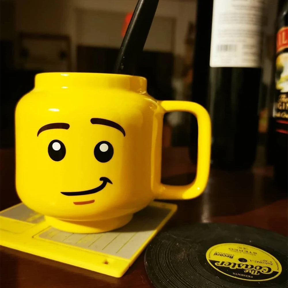 Cartoon Ceramic Mug Cup 250ML with Cute Impish Expression Figure Head