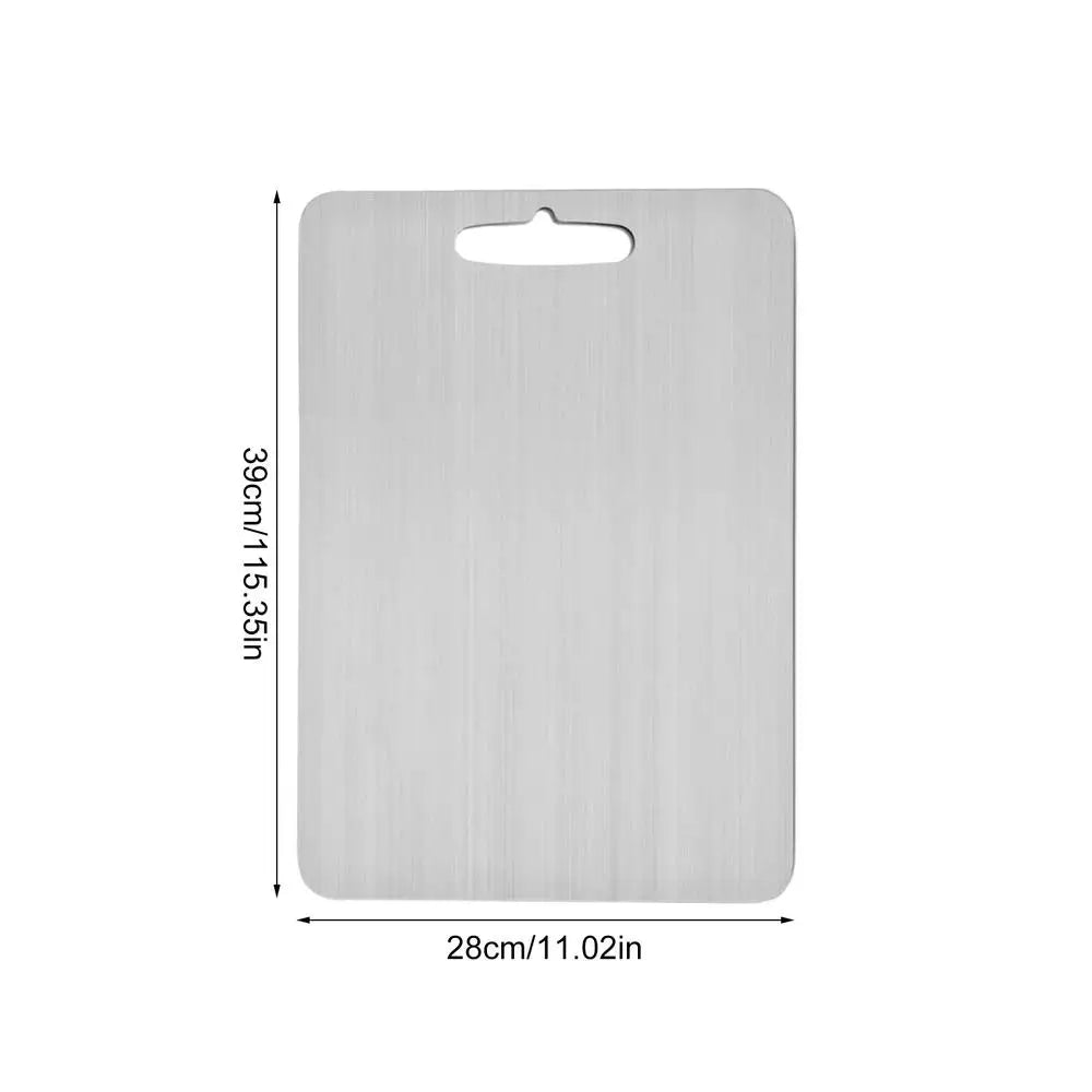 Camping Cutting Board Double-Sided Titanium Kitchen Chopping Board Kitchen Stainless Steel Cutting Board for Kitchen, Heavy Duty