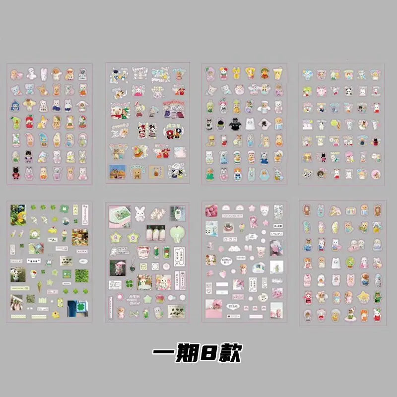 6pcs/10pcs Set Y2K Random Cute Glitter Laser Sticker for Phone Camera Luggage Journal Sticker Kawaii Decoration Sticker Gift