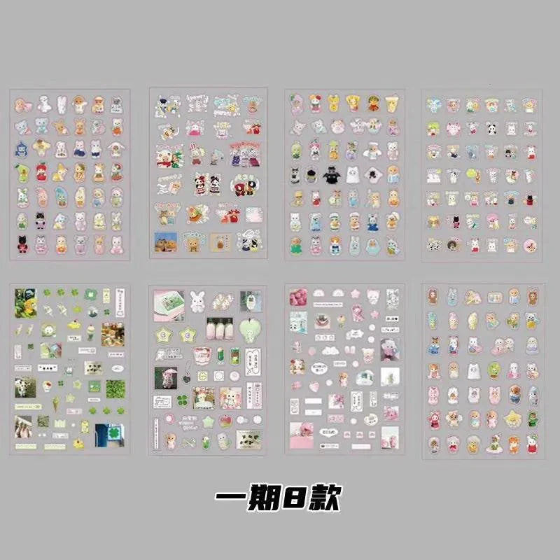 6pcs/10pcs Set Y2K Random Cute Glitter Laser Sticker for Phone Camera Luggage Journal Sticker Kawaii Decoration Sticker Gift