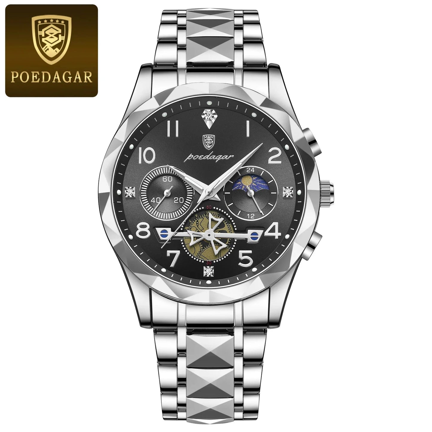 Luxury Business Watch Stylish Waterproof Luminous Timepiece POEDAGAR Official Store