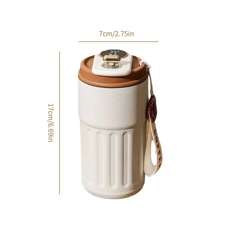 Display temperature coffee cup stainless steel insulation cup high