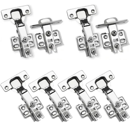 New 4/2/1Pc Stainless Steel Cabinet Door Hinges Hydraulic Damper AliExpress