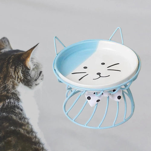 Cat Bowl Dog Bowl Pet Food Water Feeder Drinker Cat Raised Elevated