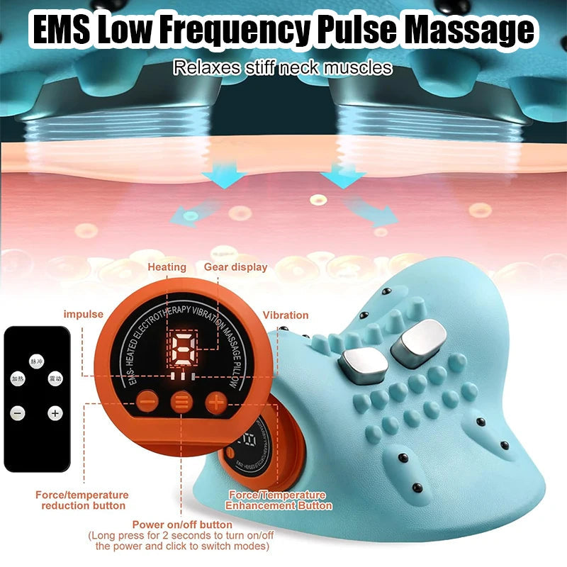 PulseComfort: EMS Neck Massage Pillow KEMOKO Beauty Store