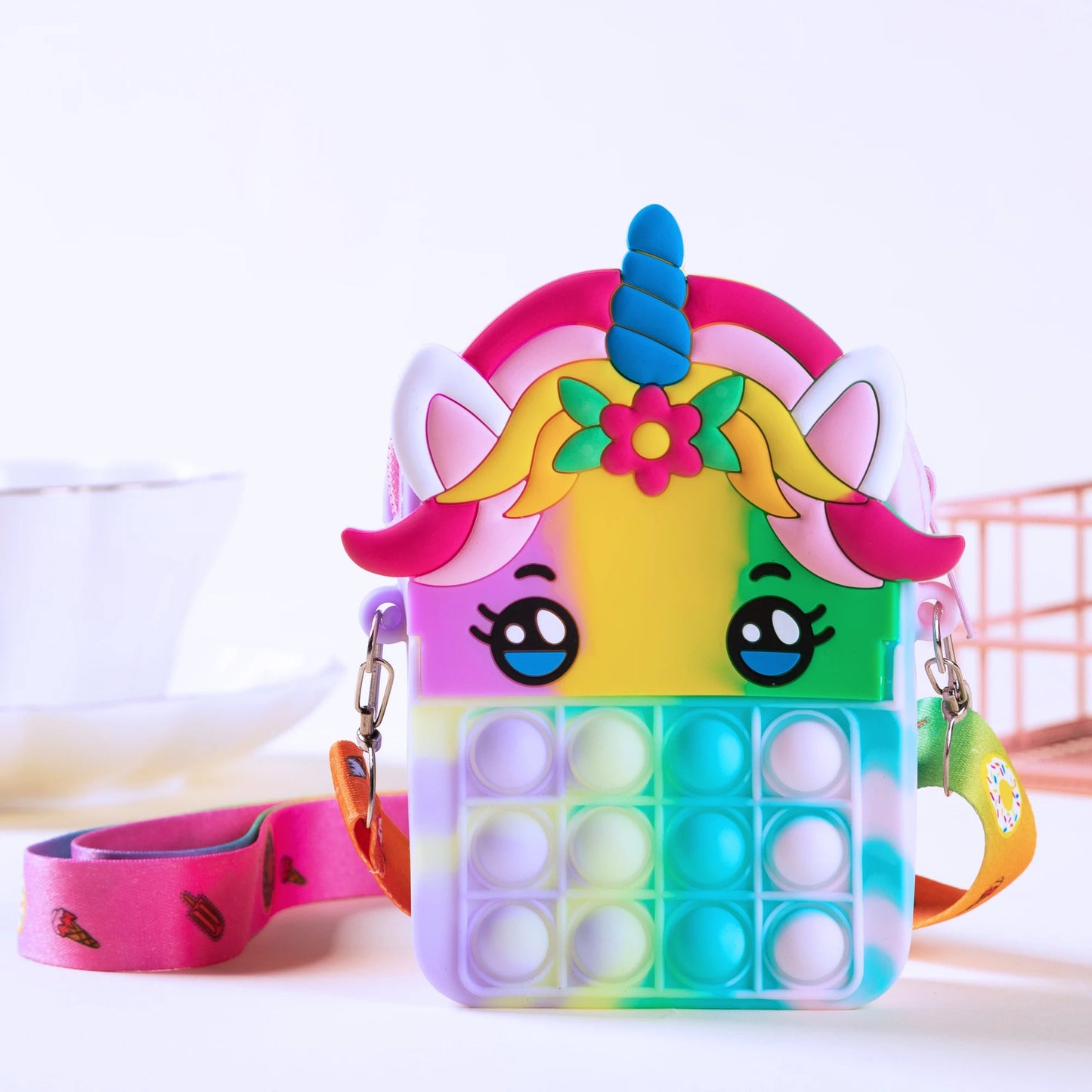 Pop Purse Silicone Sensory Push Pop Bubble Bag Crossbody Bag Antistress Toys Reliver Autism Handbag Coin Pouch for Kids Digitaling 2 Store