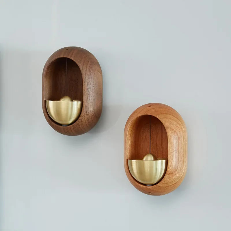 Wooden Wind Chimes Wireless Doorbell Entrance Door Bell Decorative Wind Bell for Home Opening Hanging Decorations
