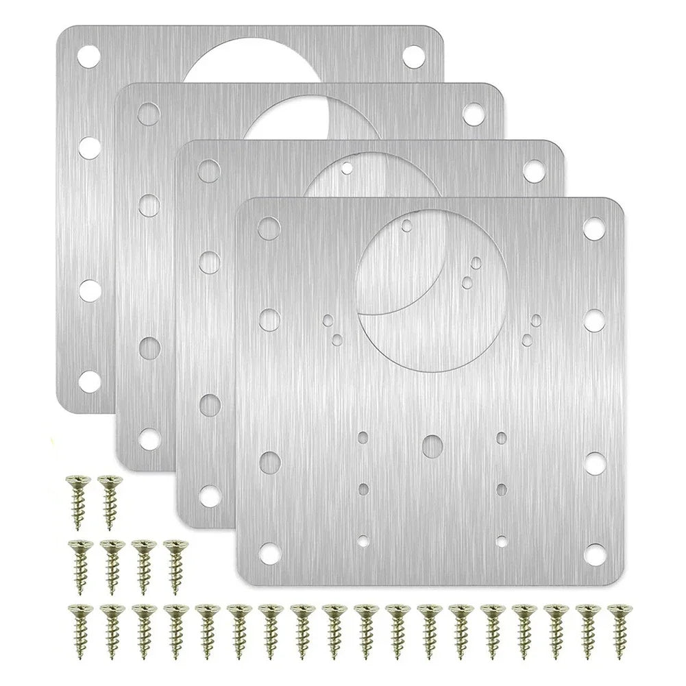 2/4/10pcs Hinge Plate Kitchen Cupboard Door Hinge Repair Kit Plates