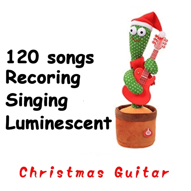 A talking cactus toy that can be charged, recorded, and repeated. Suitable for Spanish, English, and Arabic voice changer