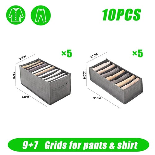 Closets Clothes Organizer Pants Jeans Storage Box Cabinet Organizer